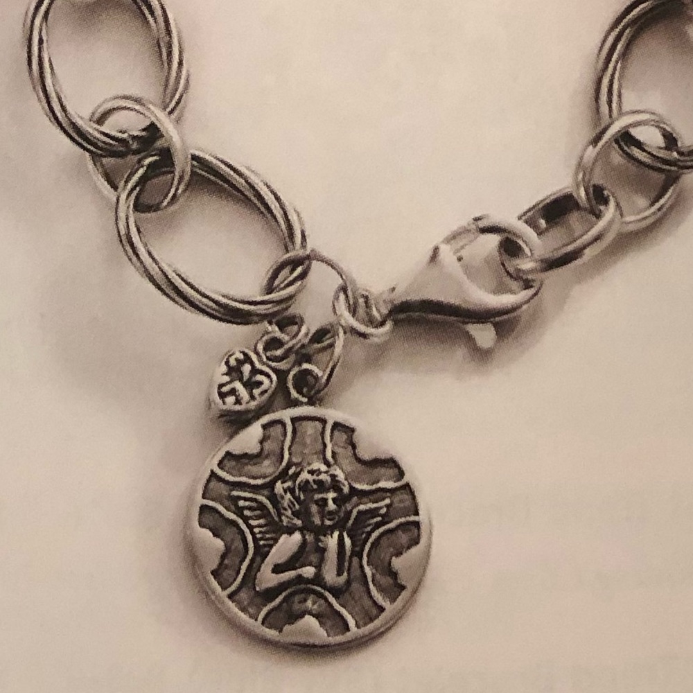 Rare Silpada Sterling Silver Guardian Angel Charm Bracelet B1959 - Picture 12 of 15